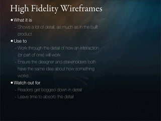 Wireframes for the Wicked
