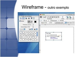 Wireframe -  outro exemplo   