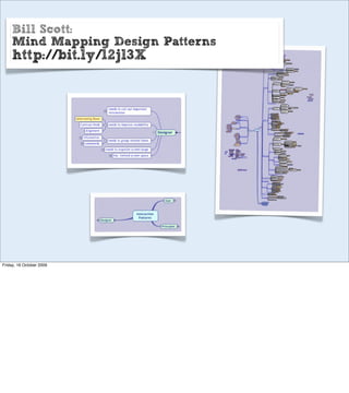 Bill Scott:
    Mind Mapping Design Patterns
    http://bit.ly/12jl3X




Friday, 16 October 2009
 