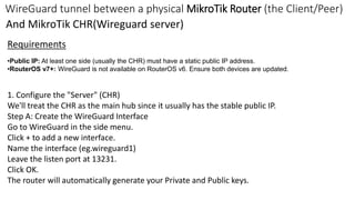 Chr30 Router Comprehensive Guide to Setting Up WireGuard VPN Between MikroTik Router ...