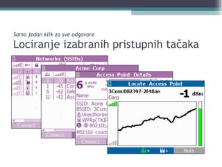 Samo jedan klik za sve odgovore  Lociranje izabranih pristupnih tačaka 