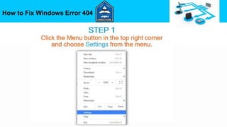 How to Fix Windows Error 404
 