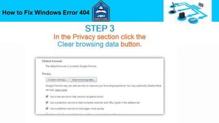 How to Fix Windows Error 404
 