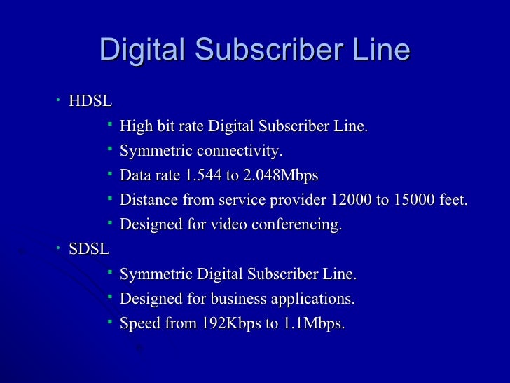 Wireless Digital Subscriber Line