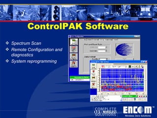 ControlPAK Software Spectrum Scan Remote Configuration and diagnostics System reprogramming 