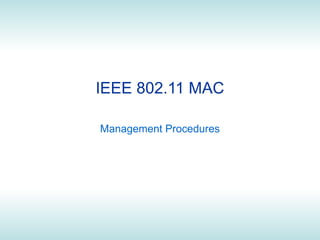 Comprehensive Overview of IEEE 802.11 Wireless LANs Architecture and ...