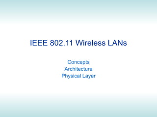 Comprehensive Overview of IEEE 802.11 Wireless LANs Architecture and ...