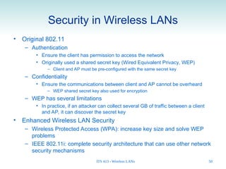 Comprehensive Overview of IEEE 802.11 Wireless LANs Architecture and ...