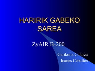 HARIRIK GABEKO SAREA ZyAIR B-200 Garikoitz Galarza Ioanes Ceballos 