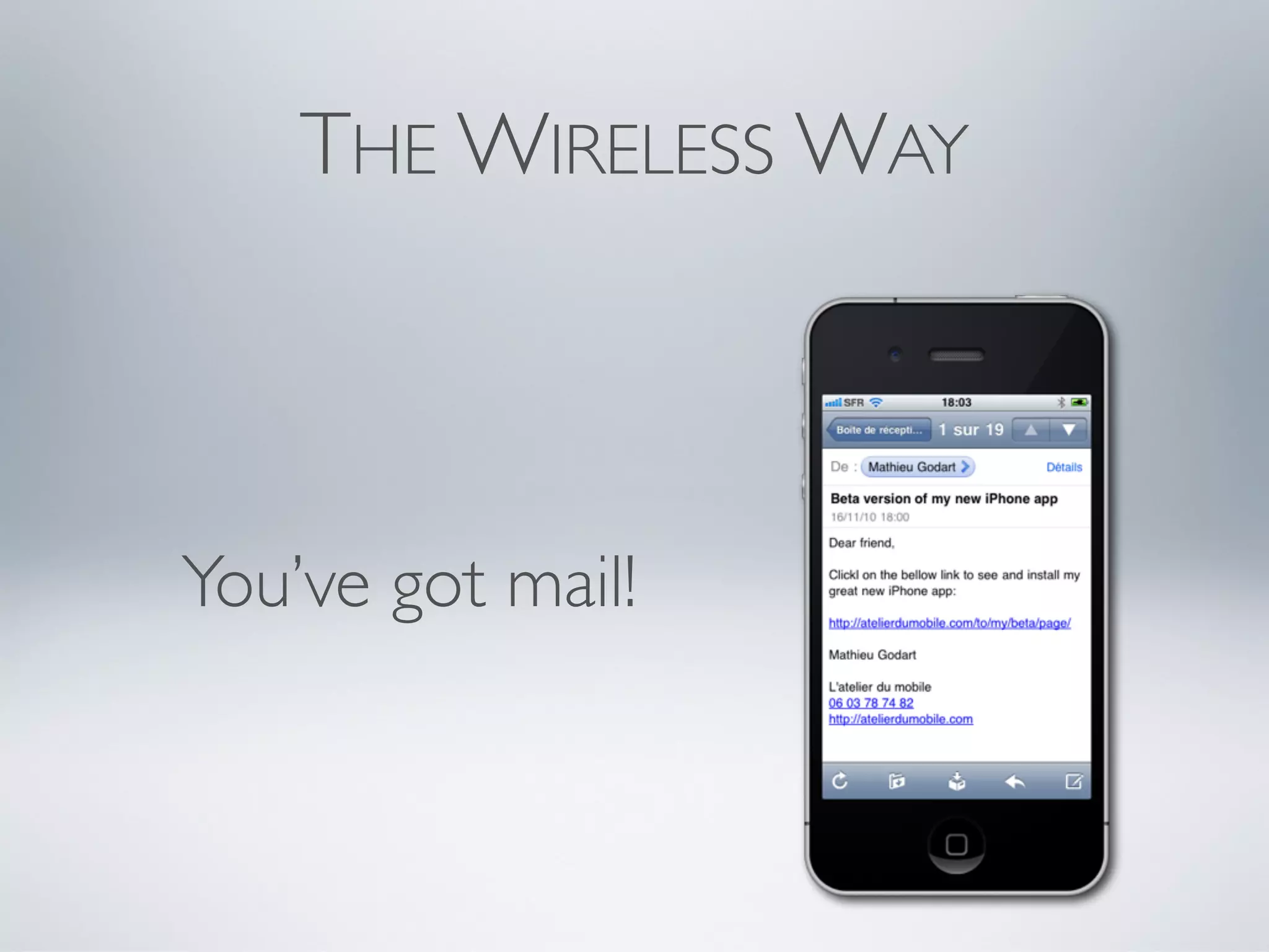 THE WIRELESS WAY



You’ve got mail!
 