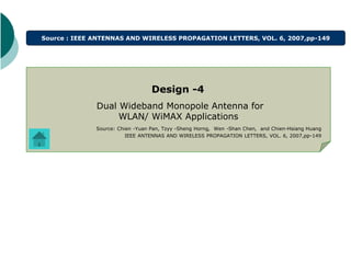 Design of Planar Antennas for Wireless Applications | PDF
