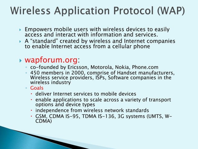 Wireless application protocol wap | PPTX