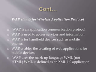 Wireless application protocol ppt | PPTX