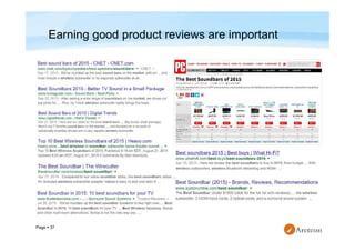 Page  37
Earning good product reviews are important
 