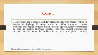 Wireless commmunication ad mobile computing | PPTX