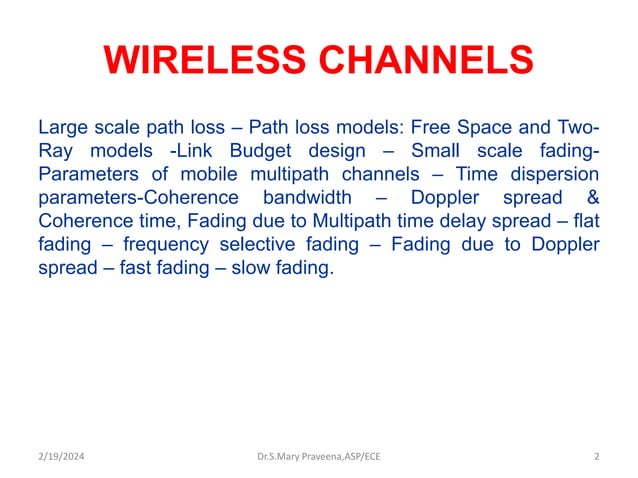 IMPORTANCE OF WIRELESS CHANNELS IN COMMUNICATION | PPT