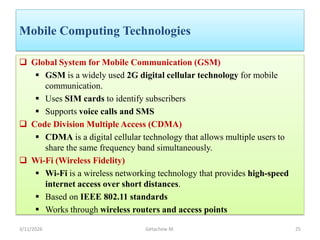 Comprehensive Overview of Mobile Computing: Devices, OS, Challenges ...