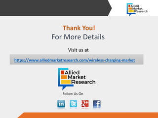 Follow Us On
Thank You!
For More Details
Visit us at
https://www.alliedmarketresearch.com/wireless-charging-market
 