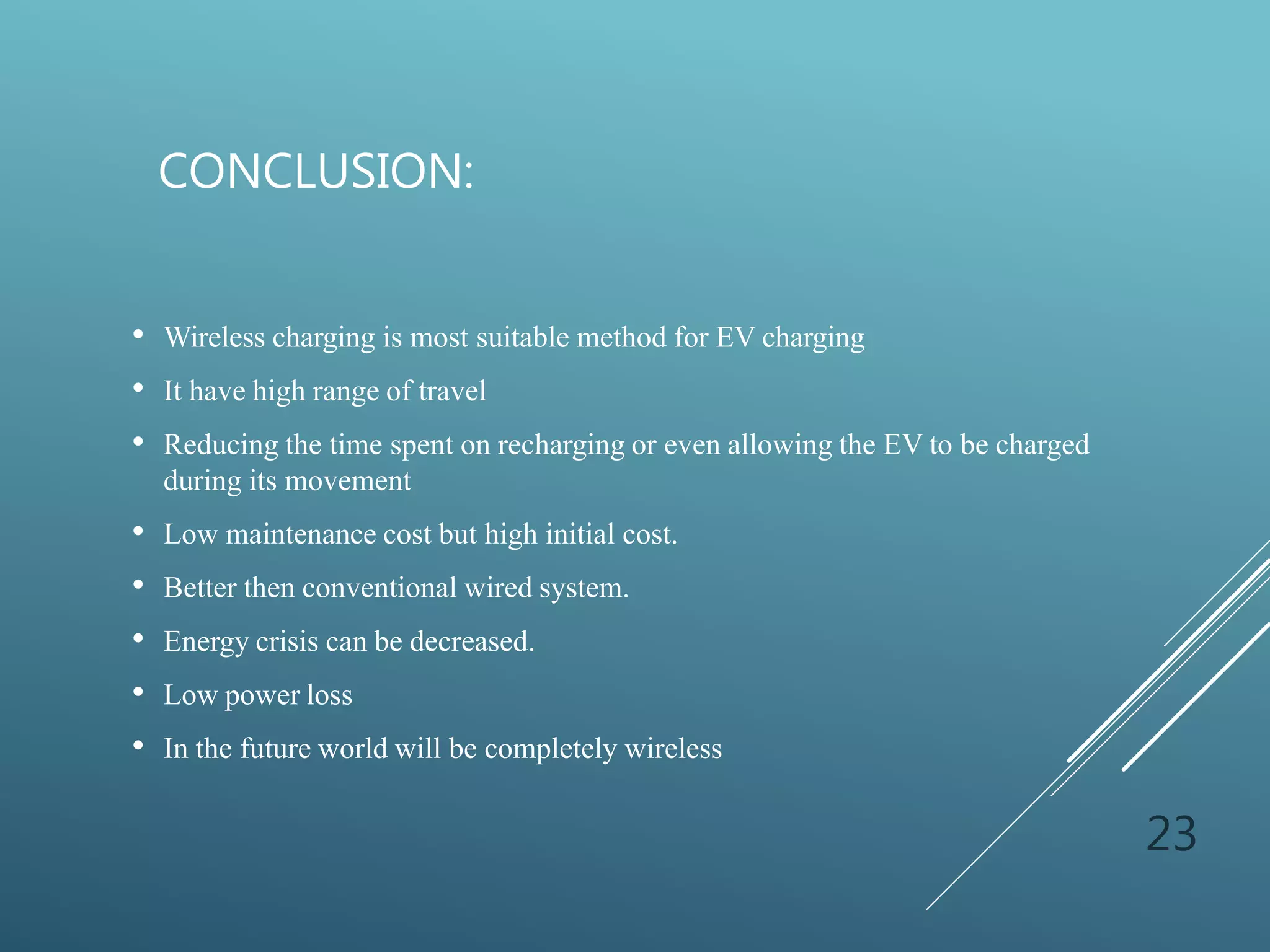 Wireless charging of electric vehicles | PPTX