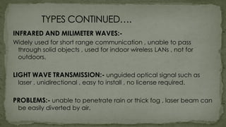 Unidirectional Installation Wireless communication or Unguided Transmission Media | PPT