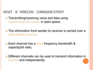 Wireless communication ppt by dinesh | PPTX