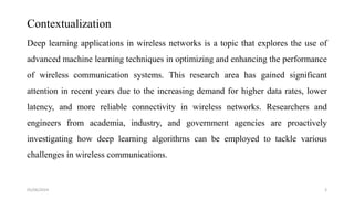 Wireless Communications using Deep Learning - Overview and Related Work ...