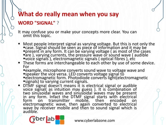 Wireless Communication via Mobile Phone Using DTMF | PPT