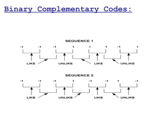 Binary Complementary Codes:
 