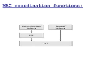 MAC coordination functions:
 