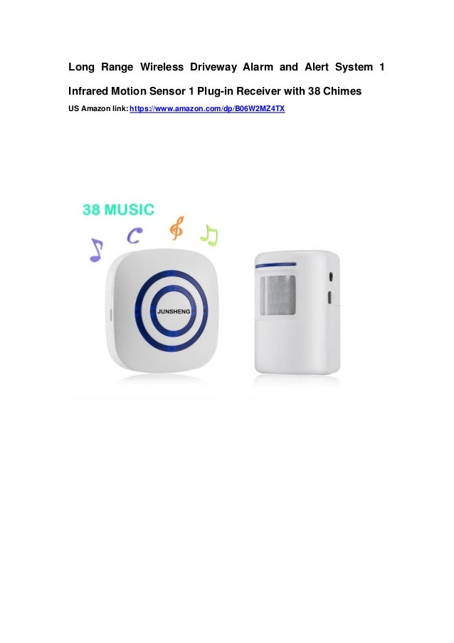 Infrared Wireless Doorbell Alarm System Motion Sensor with Receiver