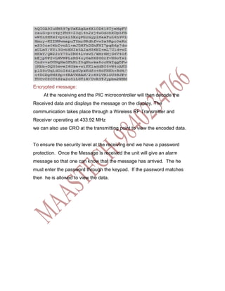 Wireless encryption and decryption newRF Based Wireless Encryption and ...