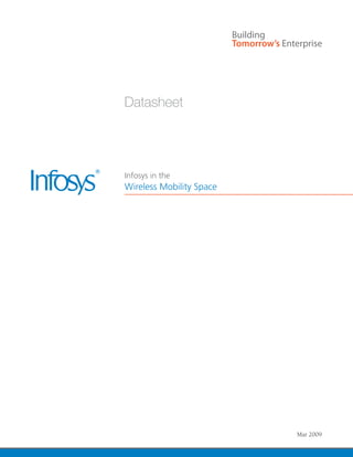 Datasheet




Infosys in the
Wireless Mobility Space




                          Mar 2009
 