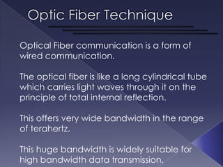 Wireless fiber communications | PPTX
