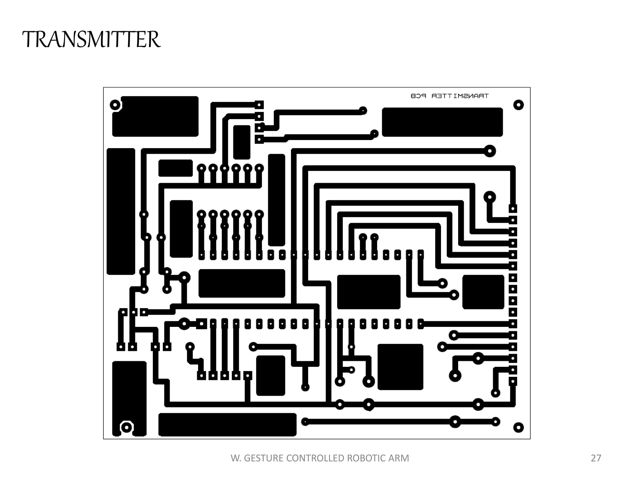 W. GESTURE CONTROLLED ROBOTIC ARM 27
TRANSMITTER
 