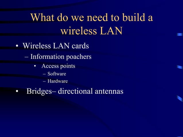 Wireless Local area networking power point | PPT