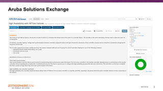 3#ATM16
Aruba Solutions Exchange
 