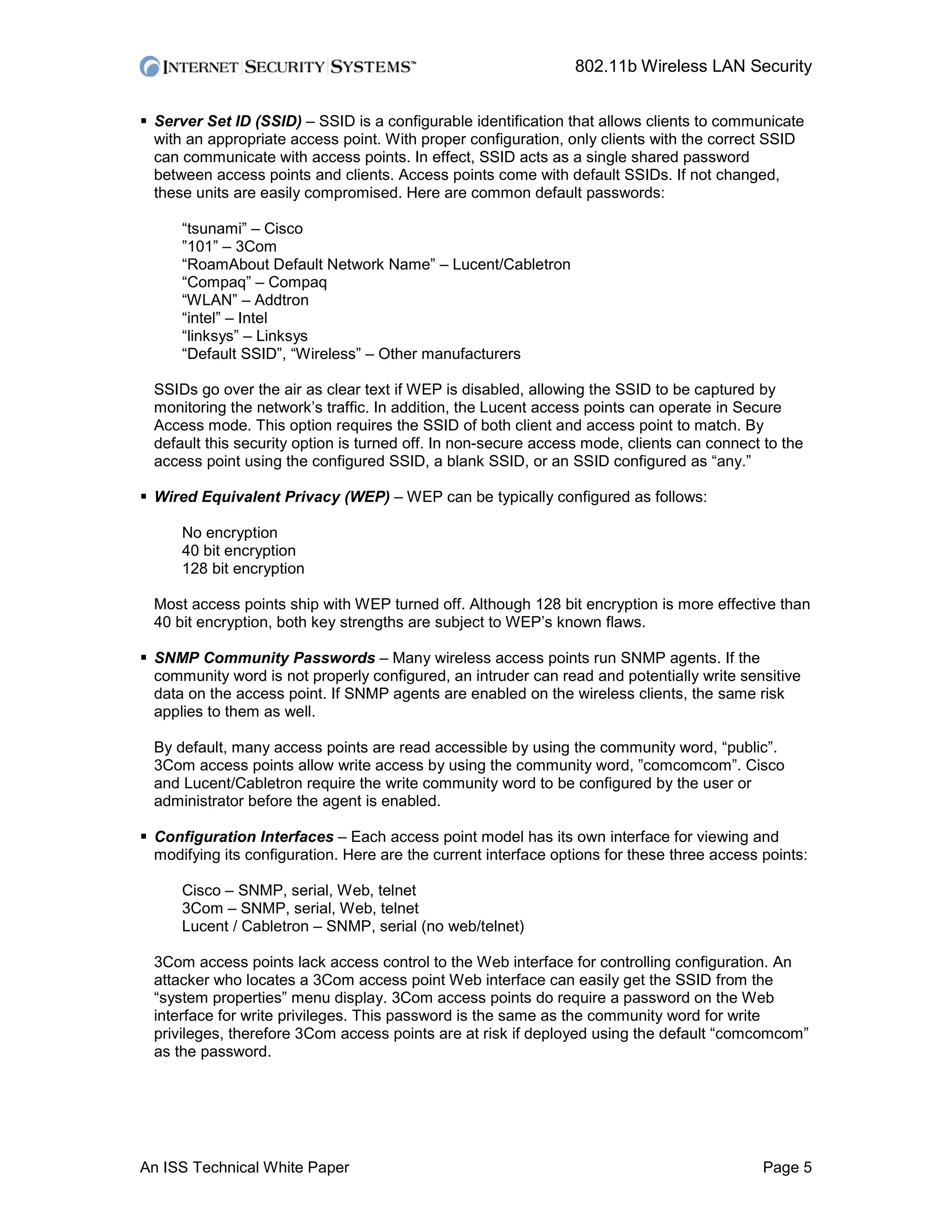 Wireless Lan Security