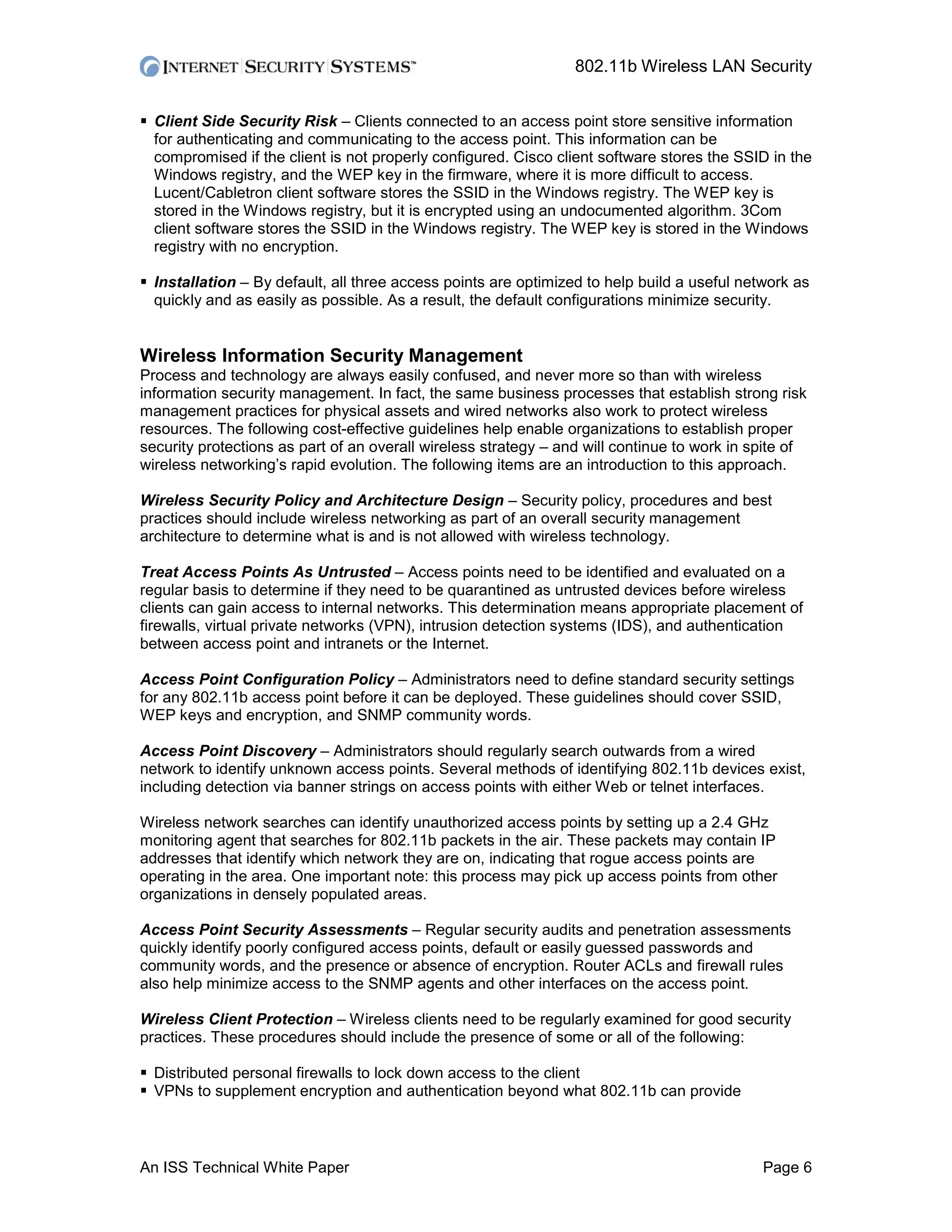 Wireless Lan Security