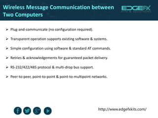 Wireless message communication between two computers | PPTX