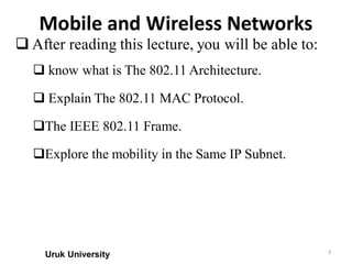 Comprehensive Overview of IEEE 802.11 Wireless LAN Architecture and ...