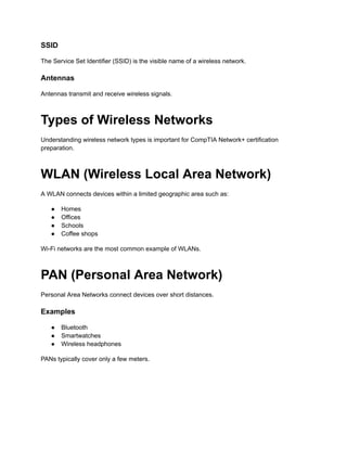 Wireless Networking Basics & Wi-Fi Standards Explained | PDF