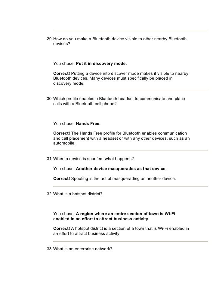 Wireless Networking Final Exam Results