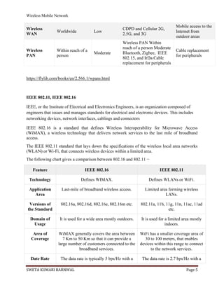 Wireless networks & cellular wireless networks | PDF