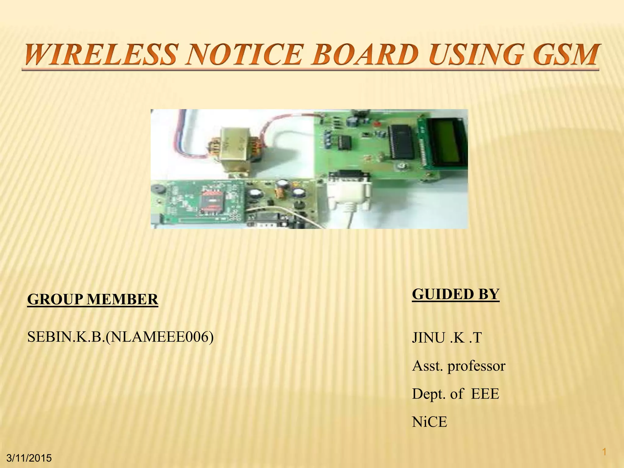 Wireless notice board for public | PPT