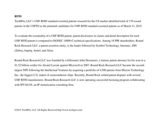 ©2015 TechIPm, LLC All Rights Reserved http://www.techipm.com/
1 Sony (including Sony Ericsson)
2 Visa
3 NXP
4 Nokia
5 Broadcom
6 Round Rock
7 MasterCard
8 Blaze Mobile
9 Microsoft
10 Samsung
11 BlackBerry
12 American Express
13 Qualcomm
14 Inside Secure
15 eBay
16 FeliCa Networks
 