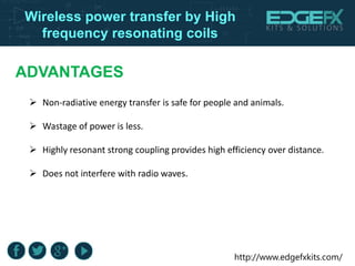 Wireless power transfer by high frequency resonating coils | PPTX