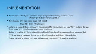 Wireless power transfer seminar ppt | PPTX