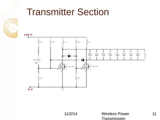 Transmitter Section 
11/2/14 Wireless Power 
Transmission 
11 
 