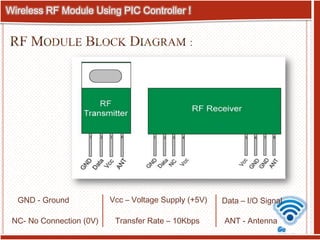 Wireless RF Module Using PIC MCU (Slides). | PPSX