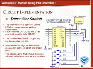 Wireless RF Module Using PIC MCU (Slides). | PPSX